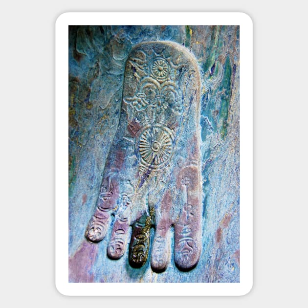 Foot of Buddah Sticker by WaterGardens